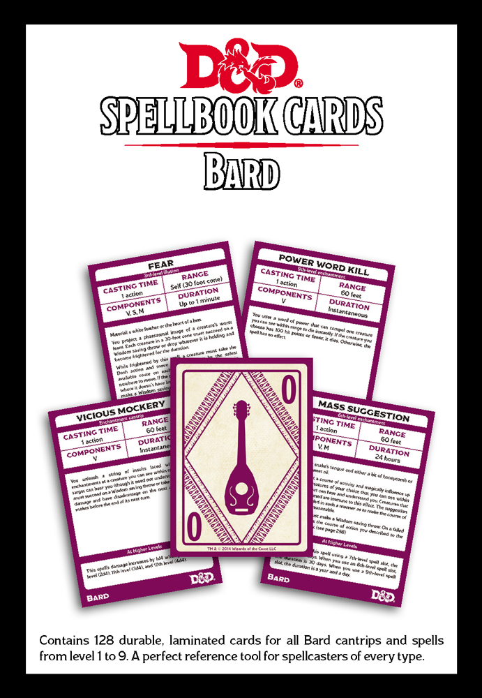 Dungeons and Dragons : Spellbook Cards - Bard